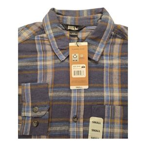 NWT Eddie Bauer Long Sleeve Flannel Shirt Mens Small Blue Plaid